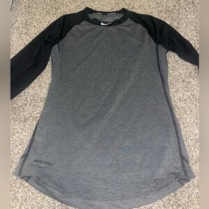 Nike Pro Baseball MLB Logo Boys Athletic Slim Fit  Raglan Mesh Panels Size L